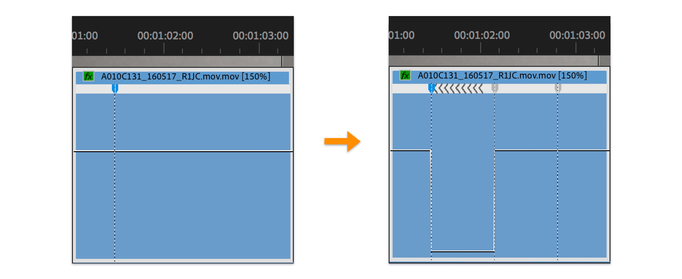Воспроизведение клипа в обоих направлениях