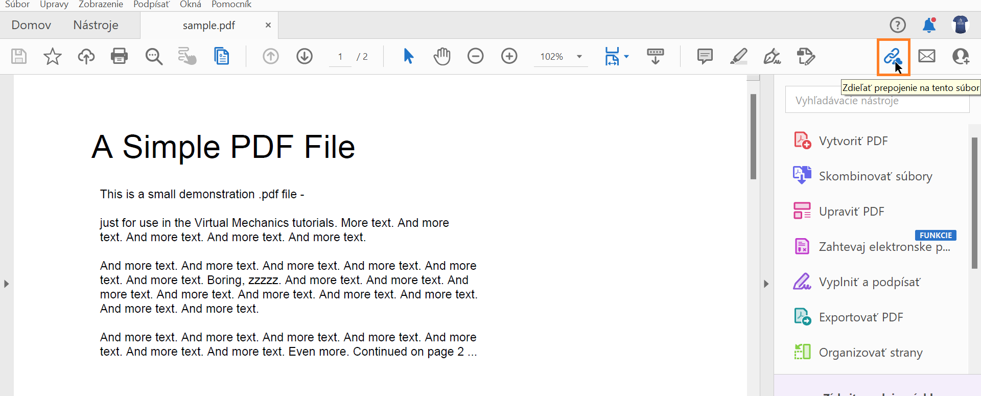 Zdieľať prepojenie na tento súbor