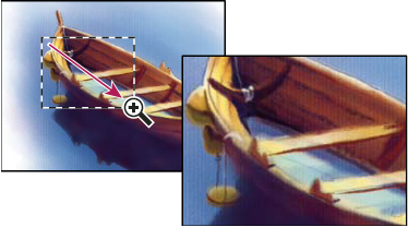 Using Zoom tool to magnify Photoshop Using Zoom tool to magnify
