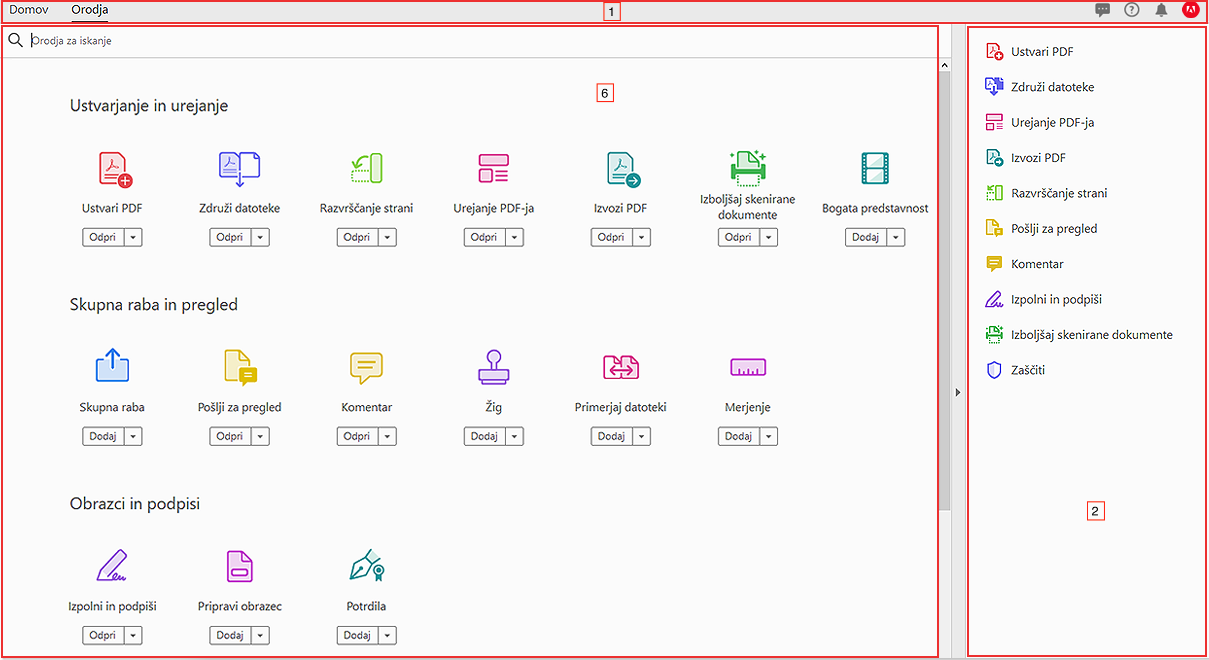 Novi vsebniki VoiceOver v središču Orodja