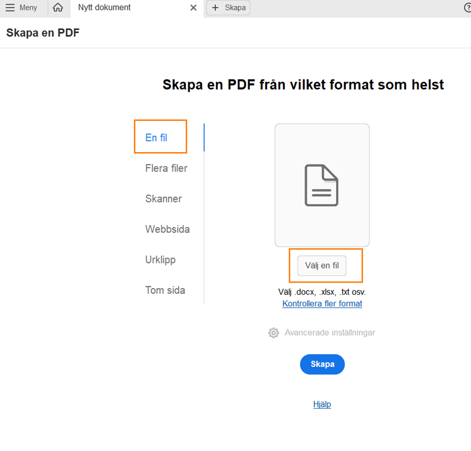 Skapa PDF-filer Med Adobe Acrobat