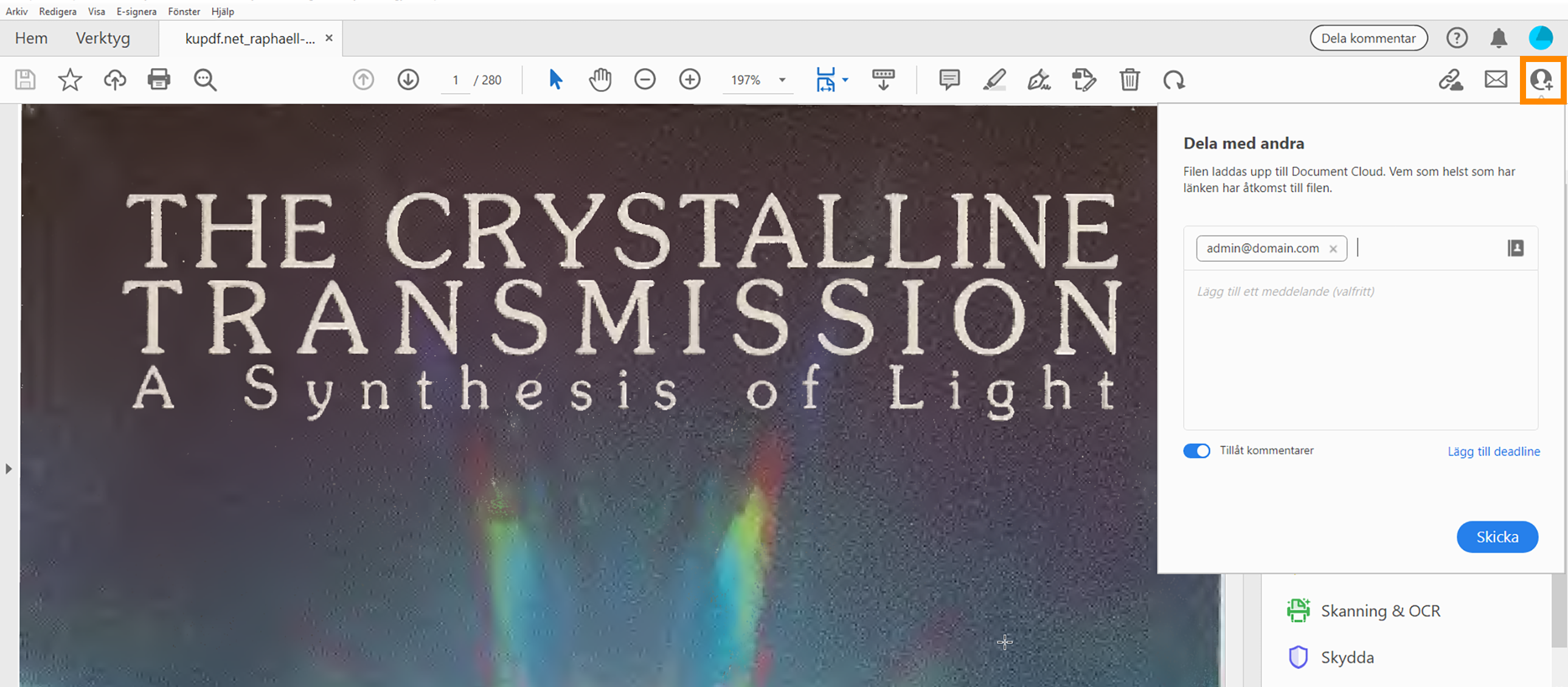 Bjud in personer för att visa eller kommentera