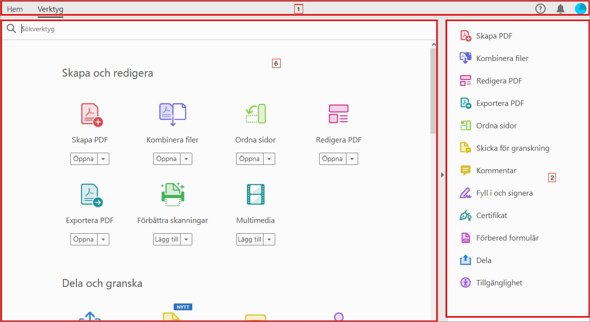 Nya VoiceOver-behållare i verktygscentrat