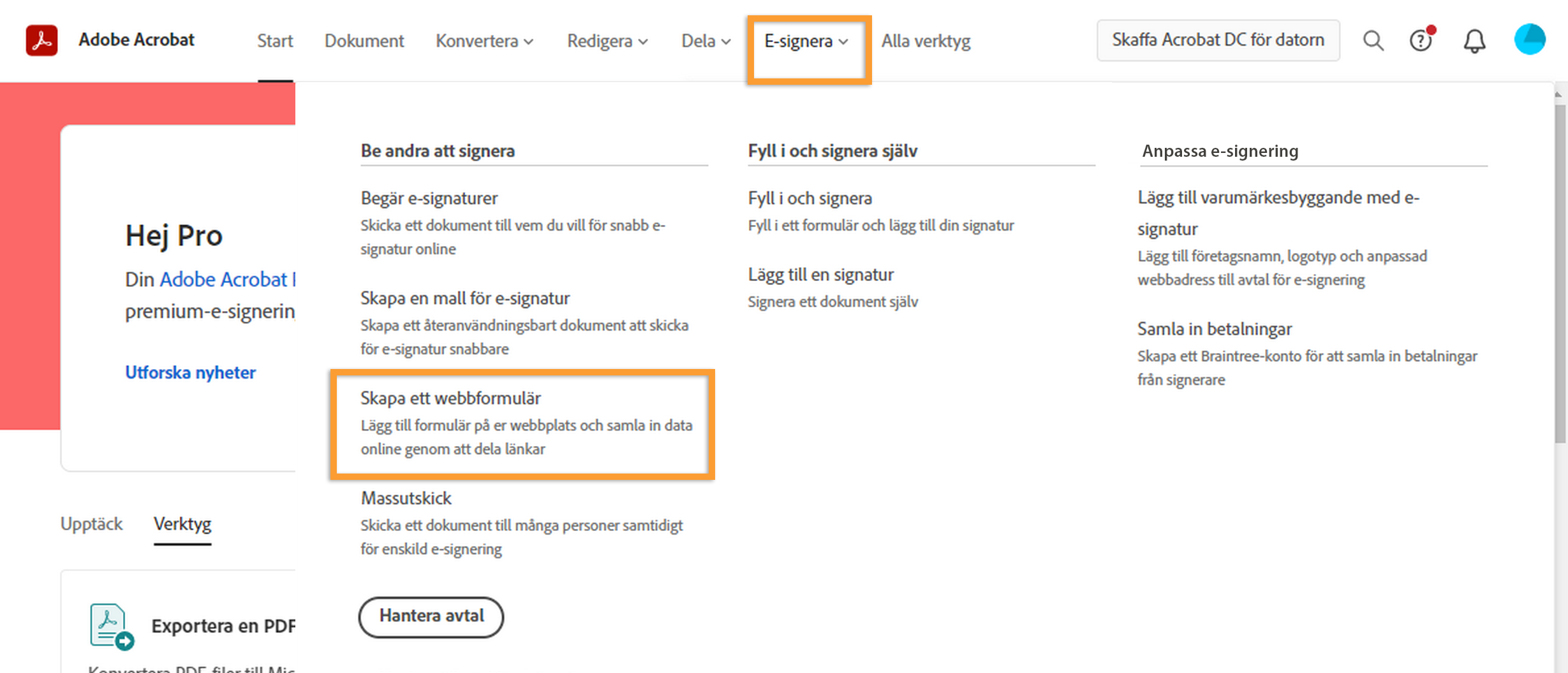 Skapa ett webbformulär