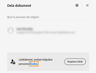 Välj Ändra och justera länkinställningarna 