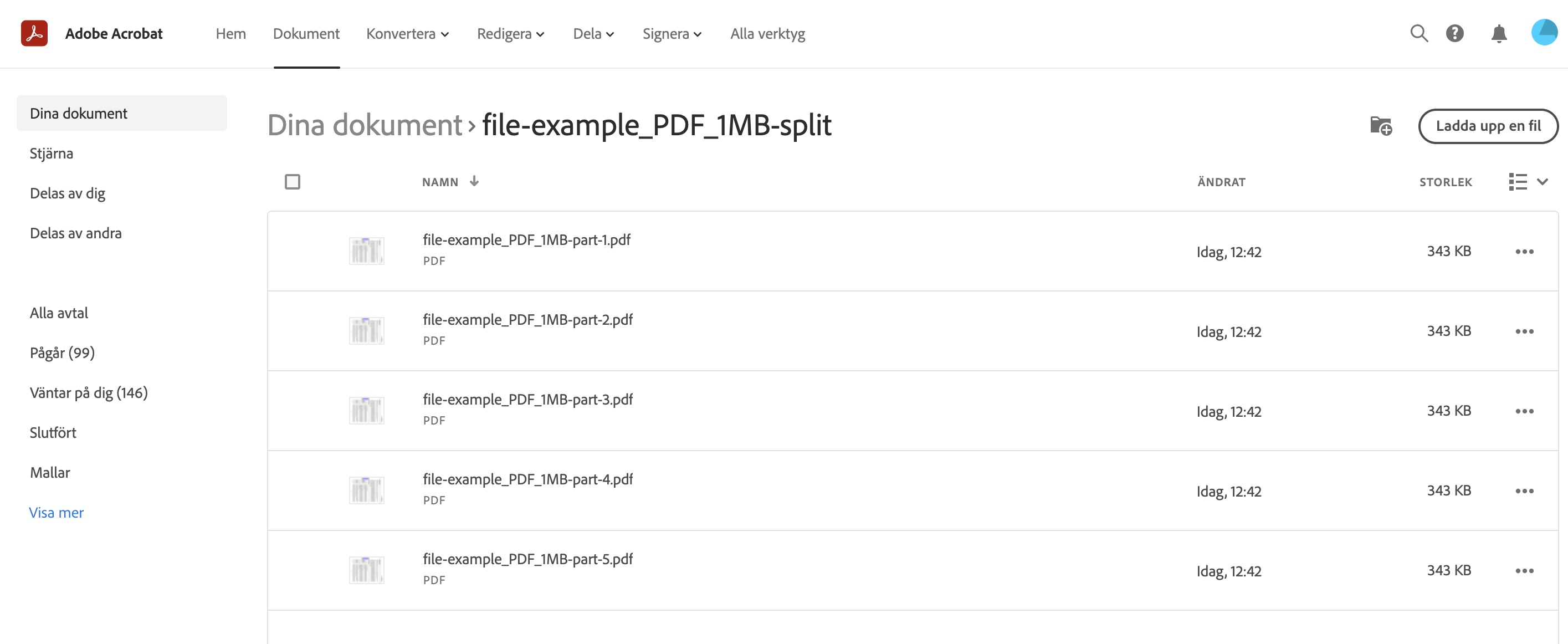 Dela Upp Pdf I Flera Filer