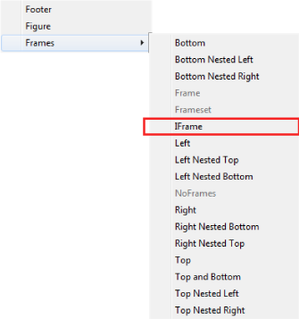 Alternativet iFrame – versioner före Dreamweaver CC