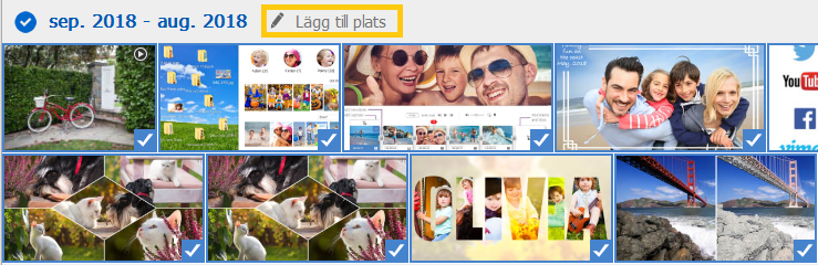 Lägga till och hantera platser i Elements Organizer