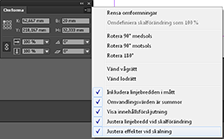 Omforma objekt i InDesign