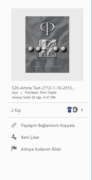 Görüntülenmek üzere alınan dosyalar üzerinde yapılabilecek işlemler