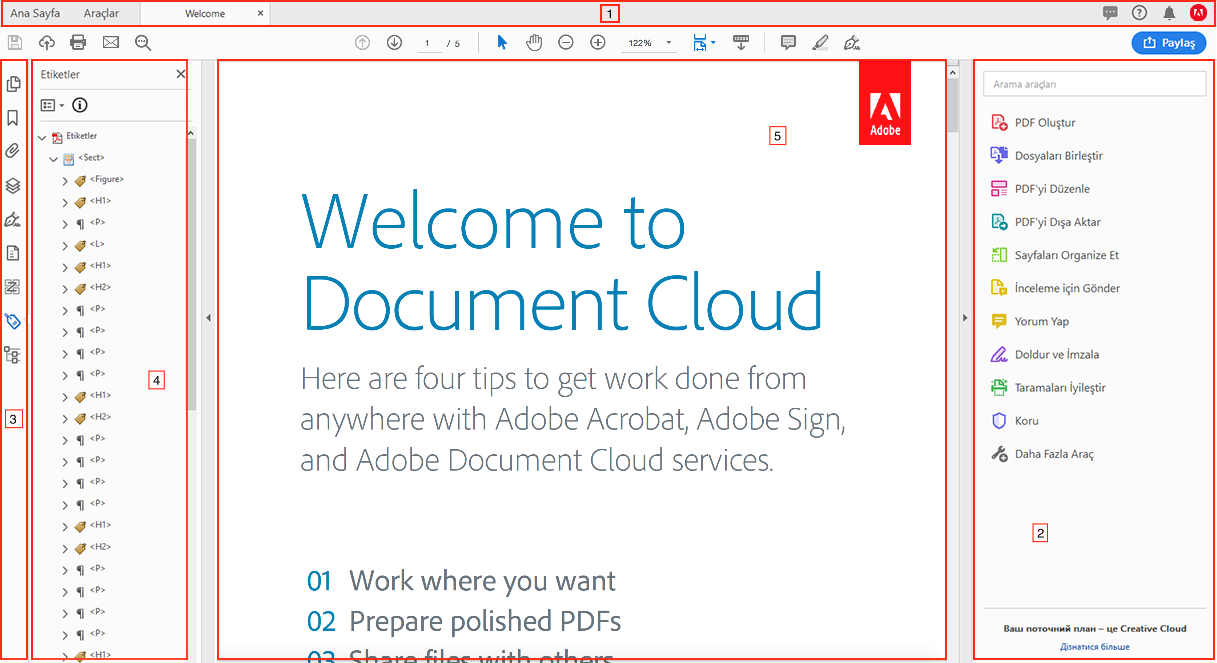 Belge görünümündeki yeni VoiceOver kapsayıcıları