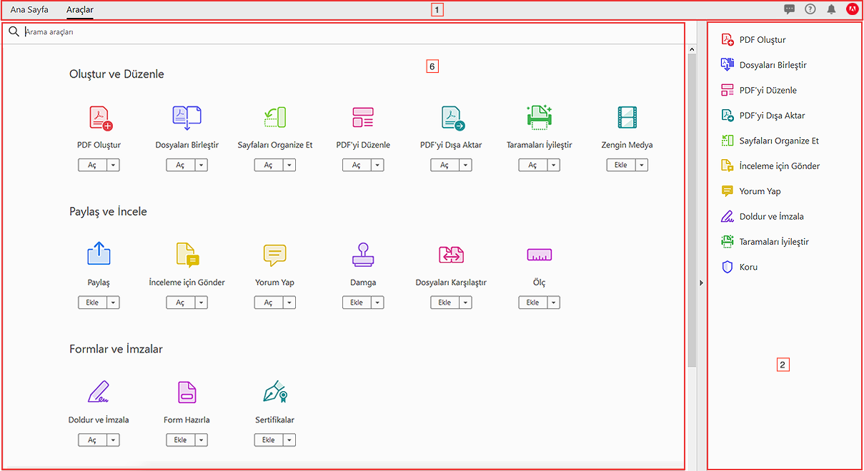 Araçlar merkezindeki yeni VoiceOver kapsayıcıları