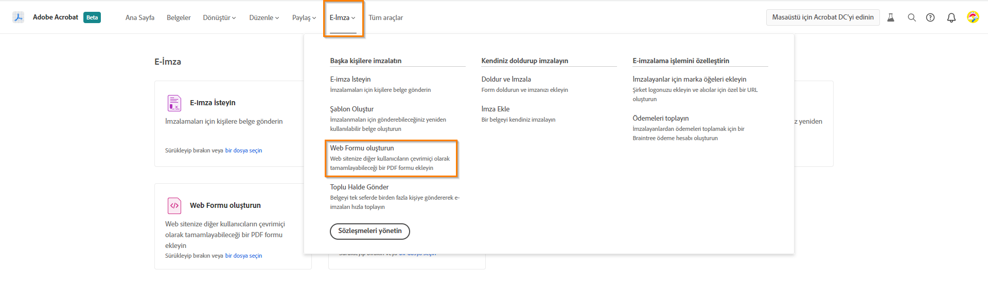 Web formu oluşturma