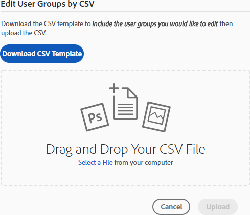 Kullanıcı gruplarını CSV ile düzenle
