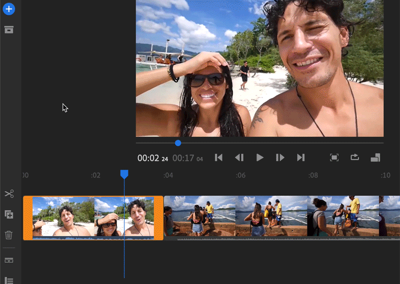 Клацніть правою кнопкою миші кліп на часовій шкалі та виберіть «Відокремити аудіо». 