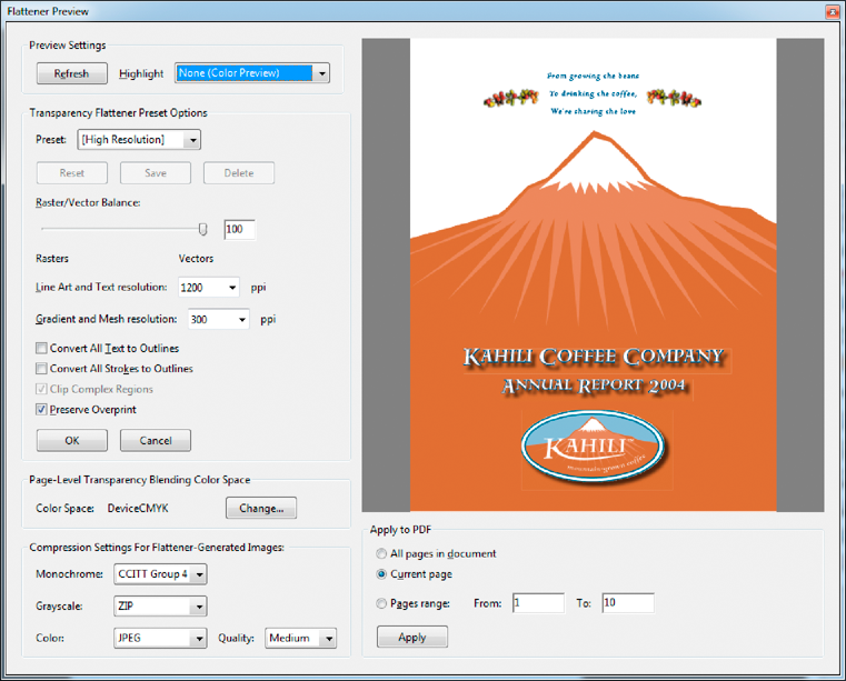 透明度拼合(Adobe Acrobat Pro)