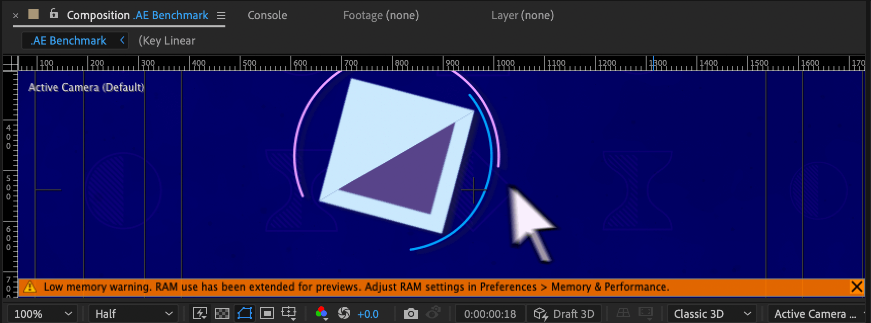 内存不足警告横幅
