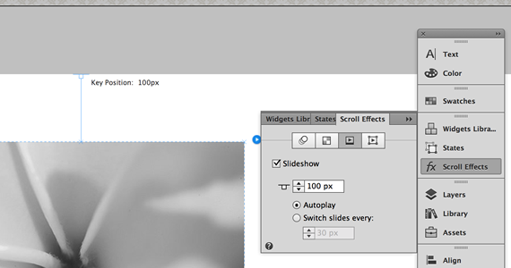 Adobe Muse 中滚动效果