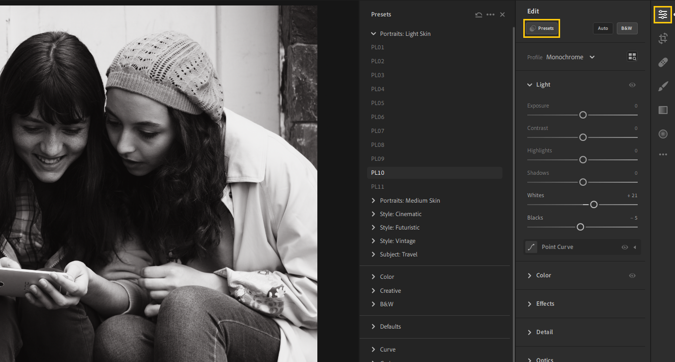 Premium Presets in Lightroom