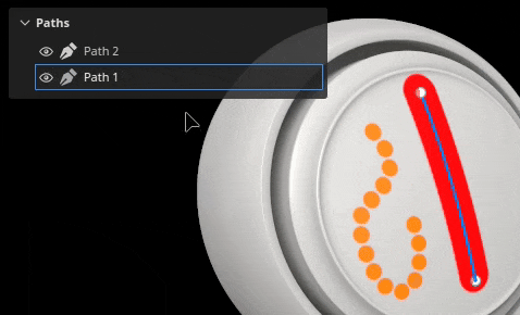 Gif showing how to copy and paste path positions