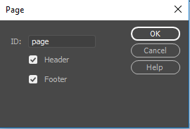 The page dialog box The page dialog box