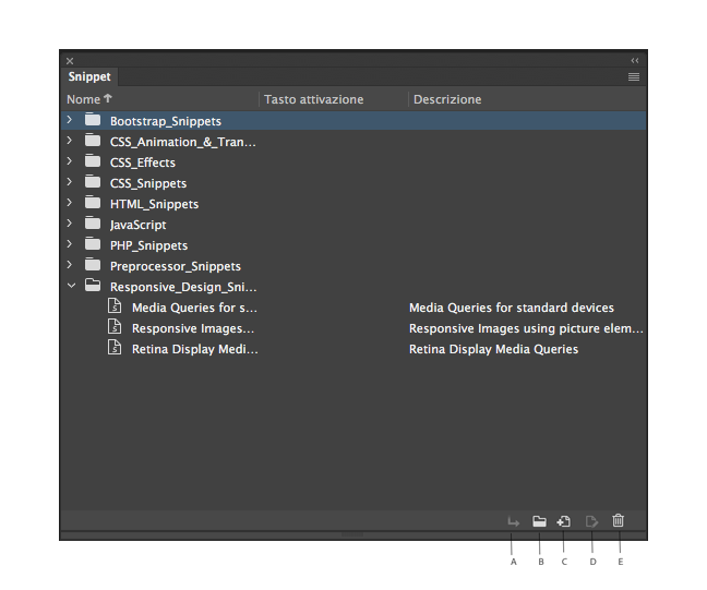 Scoprite come riutilizzare il codice in Dreamweaver con il pannello Snippet