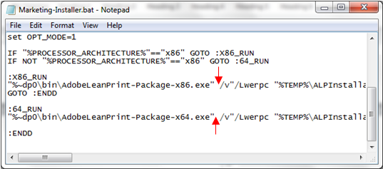 Setup batch file