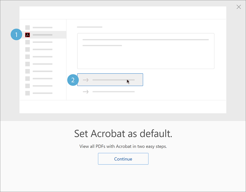 Nastavite Acrobat kot privzet program