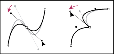 Adjusting direction lines