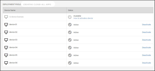 Deployment pools - Creative Cloud All Apps